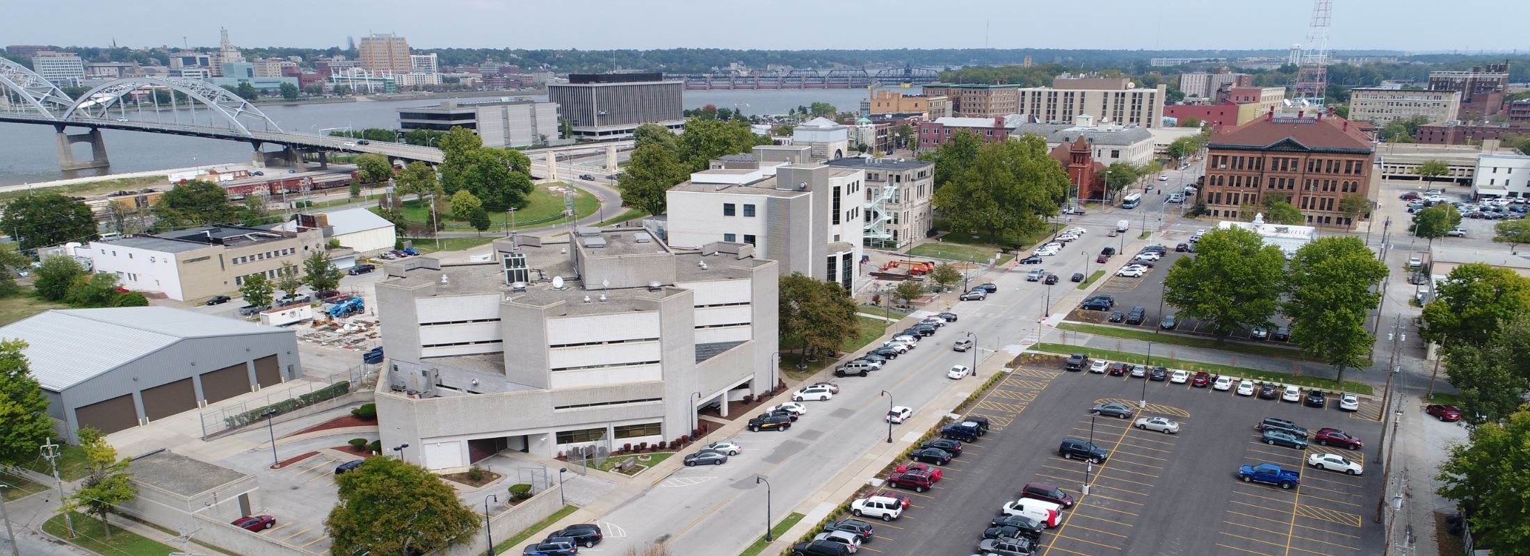 Aerial view of downtown